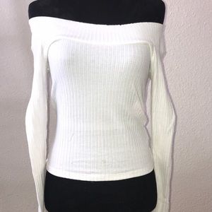White off the shoulder top